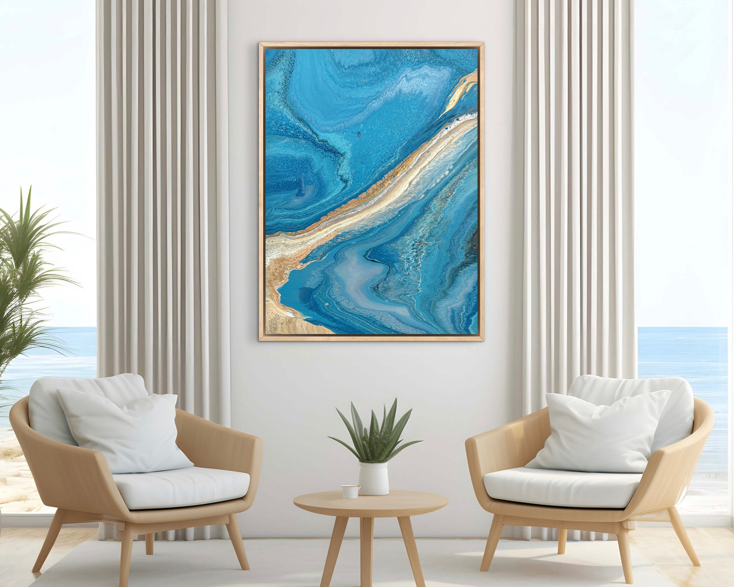 Between The Tides | 102x76 cm Large Original Artwork by Angela Roskell
