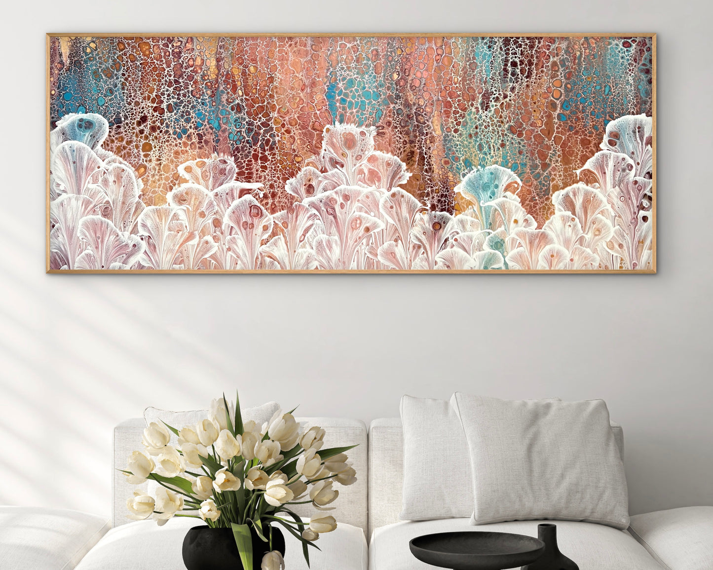 Autumn Valley | 152x61.5cm Extra Large Original Abstract Floral Painting