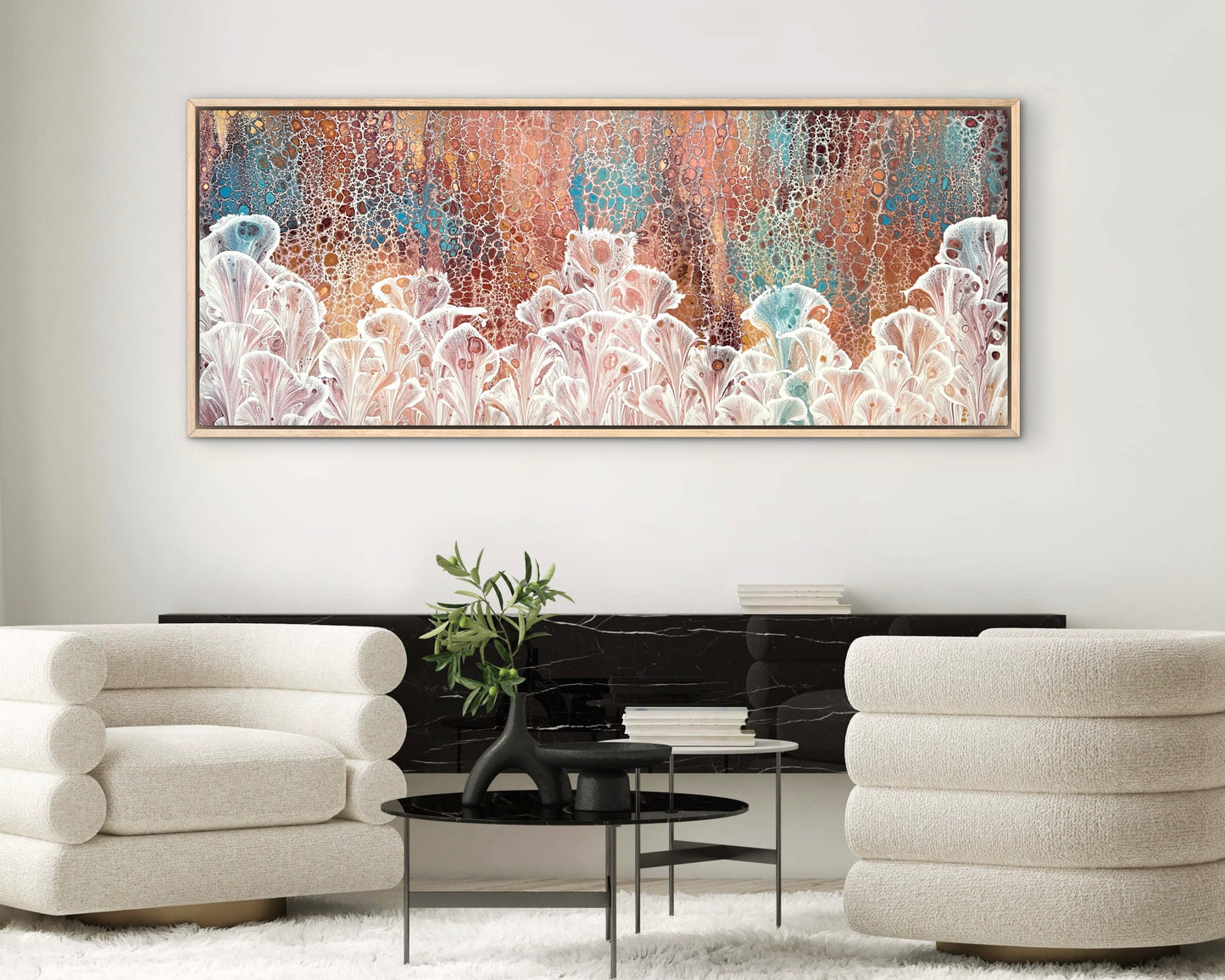 Autumn Valley | 152x61.5cm Extra Large Original Abstract Floral Painting