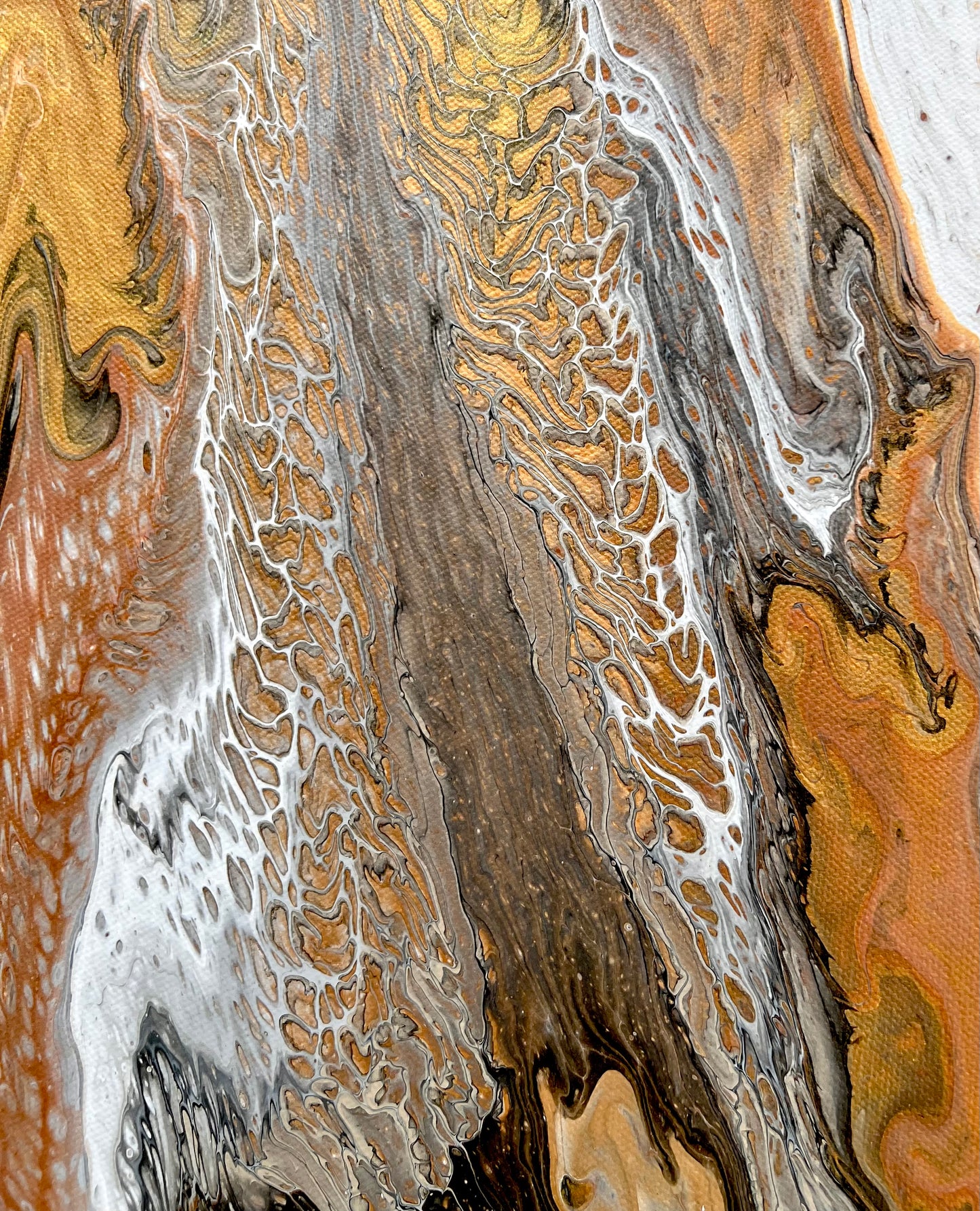 Amber Light | 152x101.5cm Original Abstract Acrylic Painting by Angela Roskell
