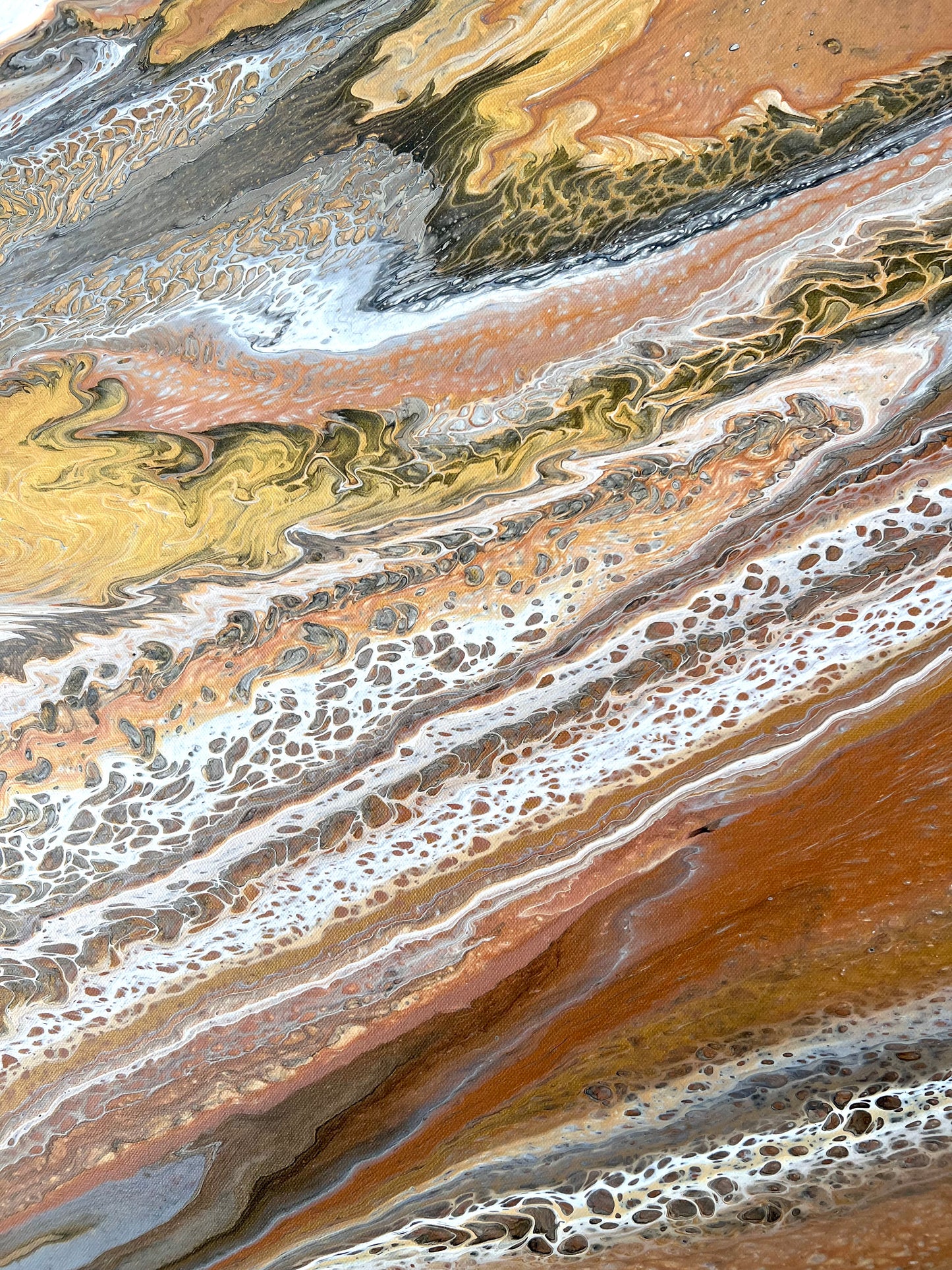 Amber Light | 152x101.5cm Original Abstract Acrylic Painting by Angela Roskell