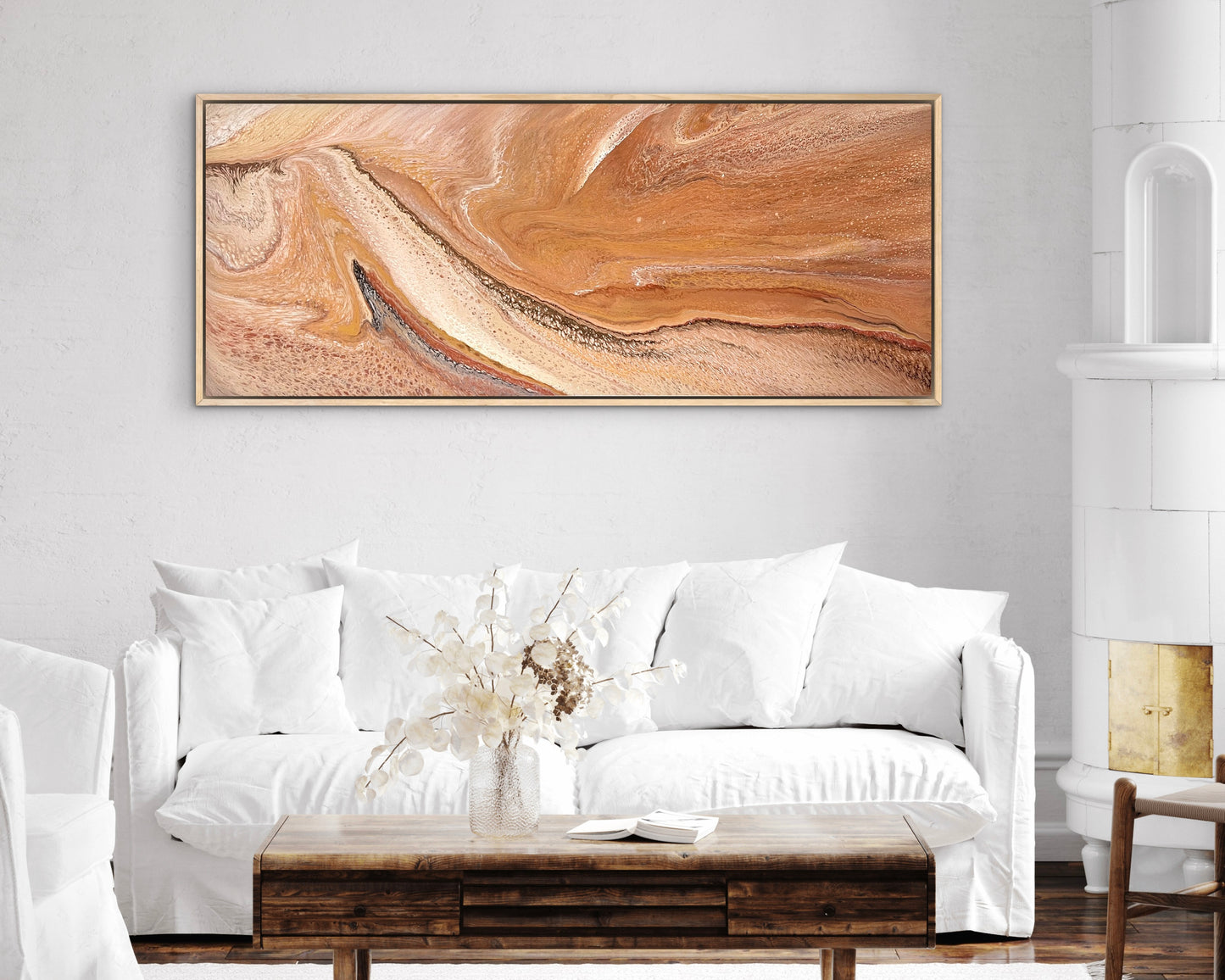 Desert Ridge | 152x61.5cm Original Abstract Painting by Angela Roskell