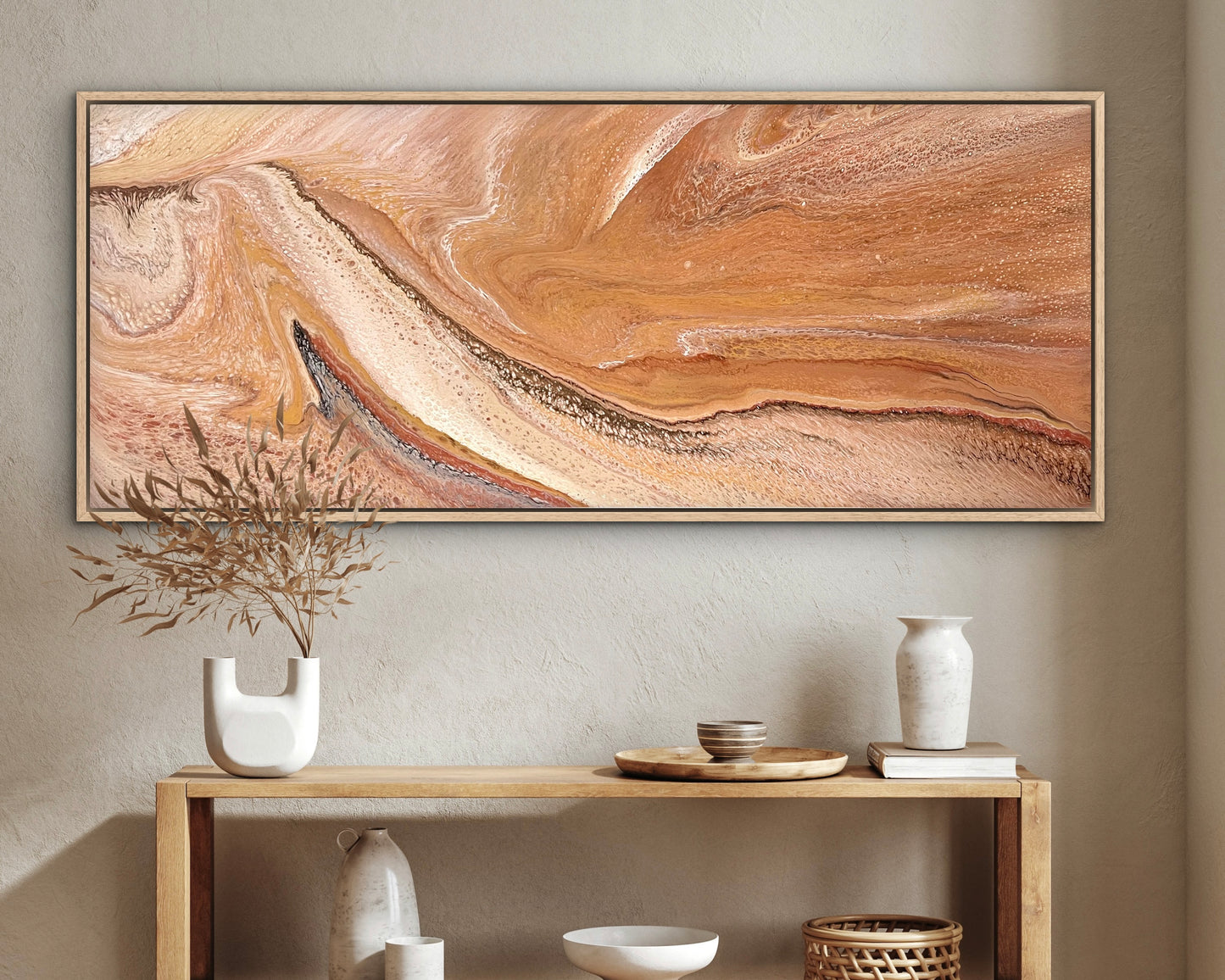 Desert Ridge | 152x61.5cm Original Abstract Painting by Angela Roskell