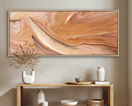 Desert Ridge | 152x61.5cm Original Abstract Painting by Angela Roskell