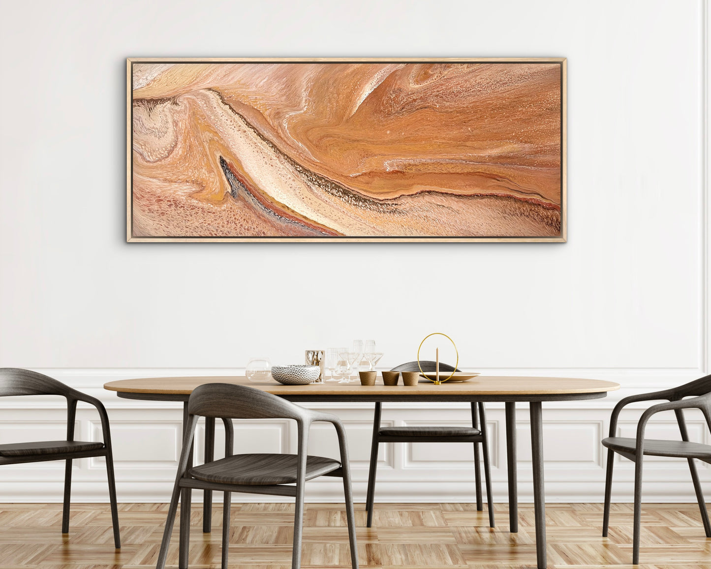 Desert Ridge | 152x61.5cm Original Abstract Painting by Angela Roskell