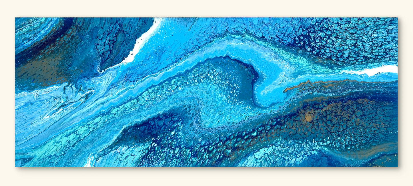 Adrift | Extra Large Original Abstract Painting 152x61.5cm by Aussie Artist Angela Roskell