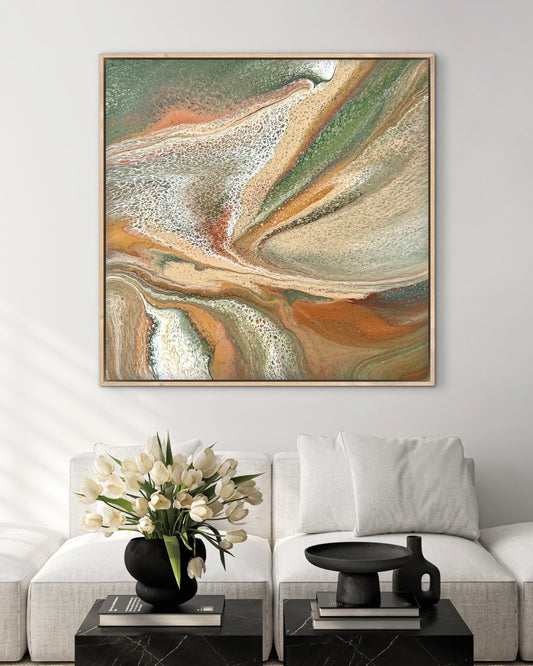 Mineral Range | 92x92cm Original Artwork by Angela Roskell