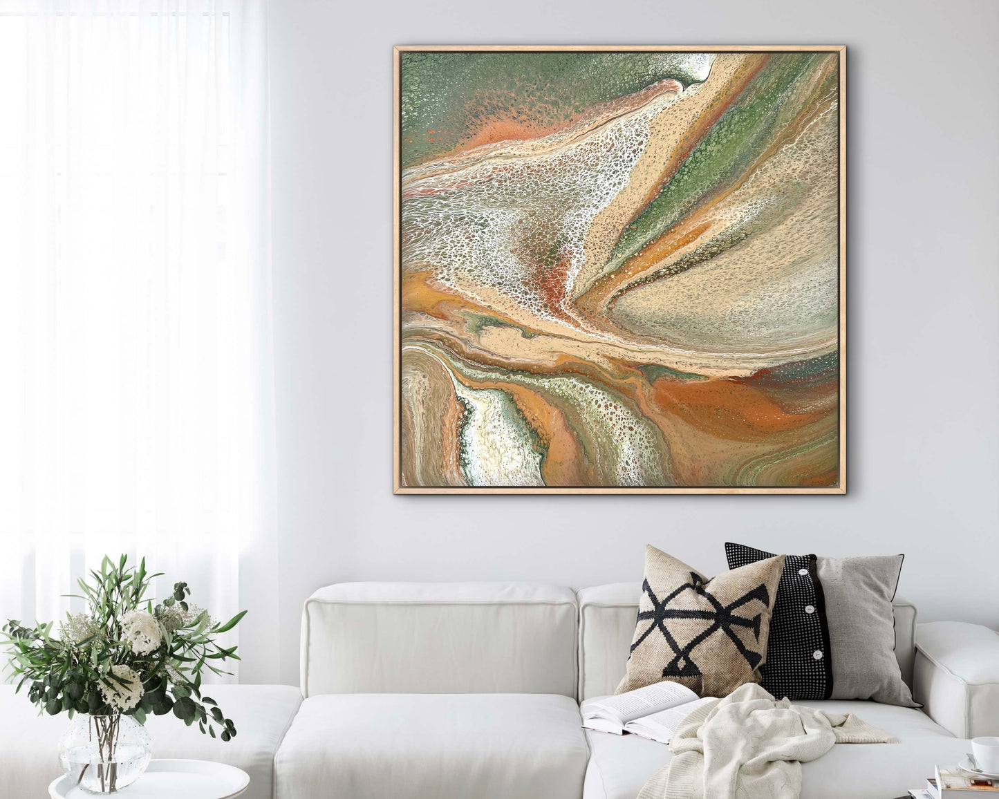Mineral Range | 92x92cm Original Artwork by Angela Roskell
