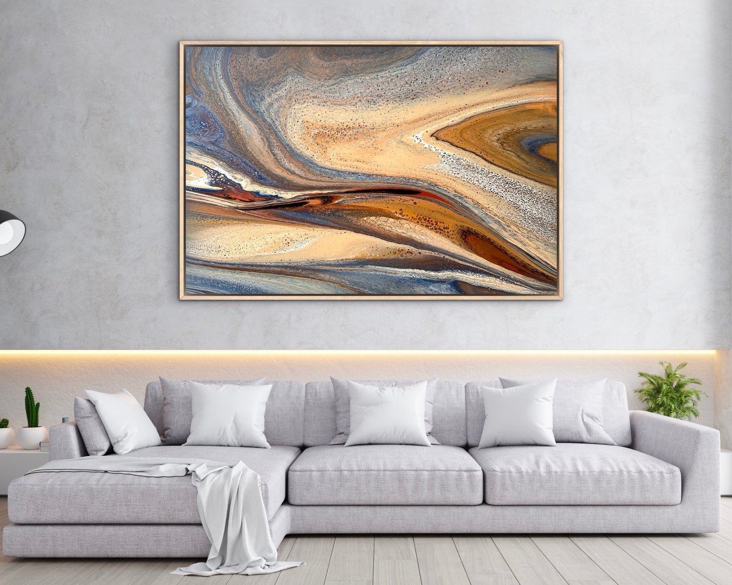 Amber Shores | 152x101.5cm Extra Large Original Abstract Painting