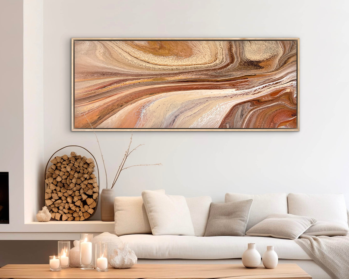 Weathered Sands | 152x61.5cm Original Abstract Painting by Angela Roskell