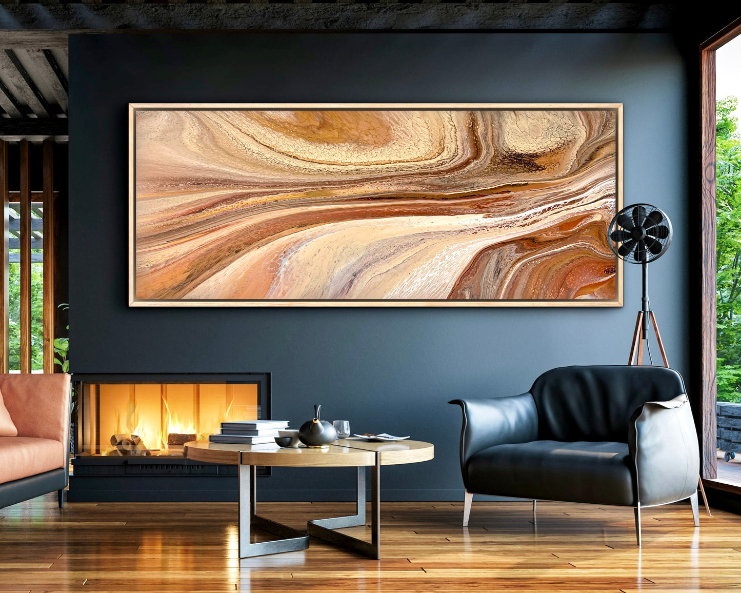 Weathered Sands | 152x61.5cm Original Abstract Painting by Angela Roskell