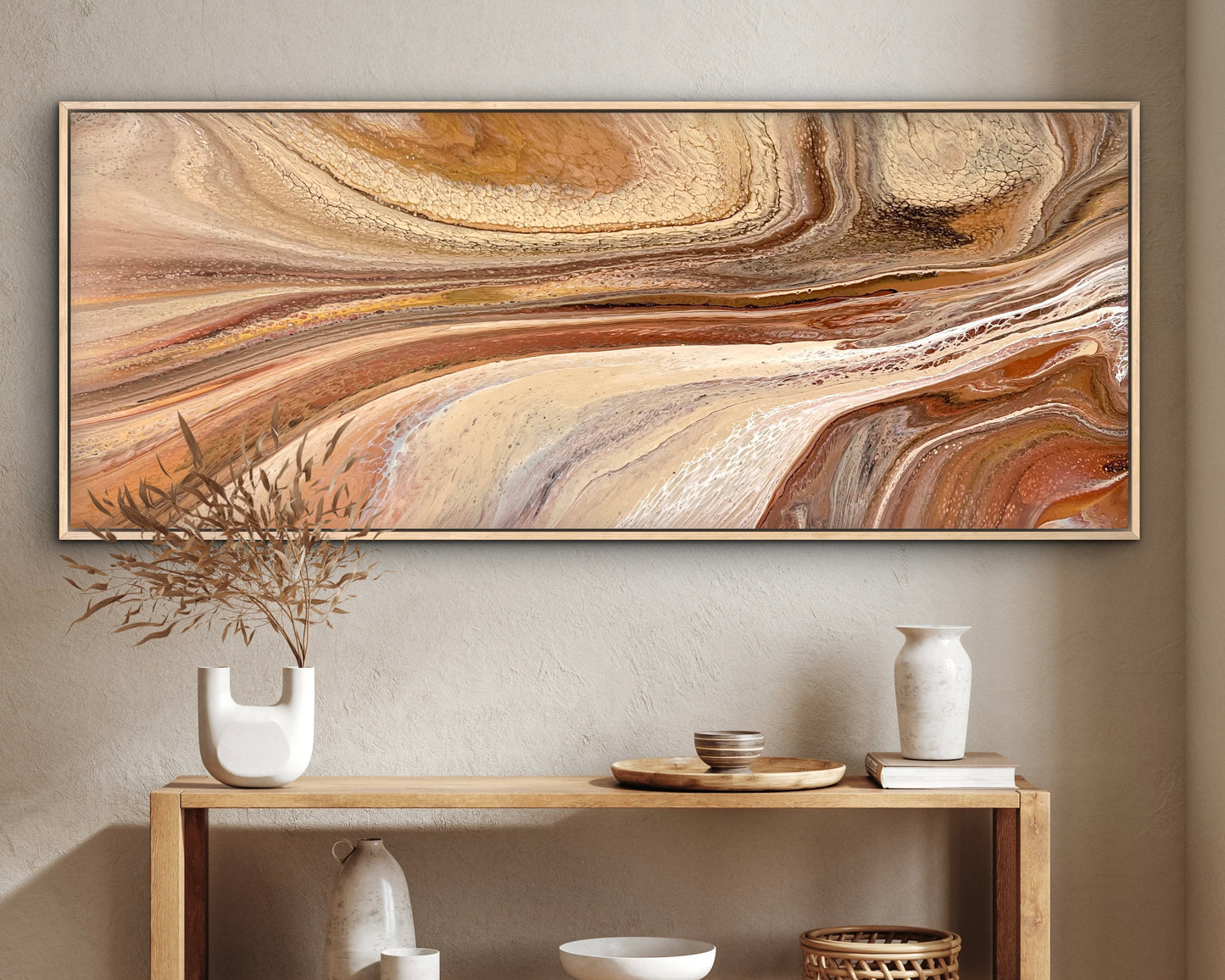 Weathered Sands | 152x61.5cm Original Abstract Painting by Angela Roskell
