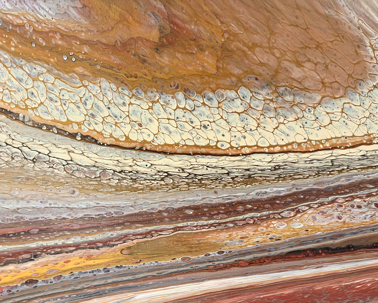 Weathered Sands | 152x61.5cm Original Abstract Painting by Angela Roskell