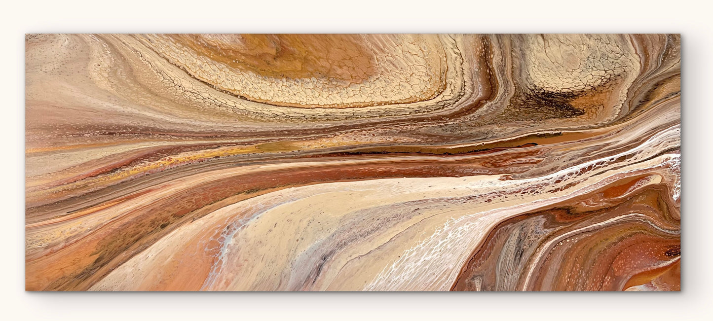 Weathered Sands | 152x61.5cm Original Abstract Painting by Angela Roskell