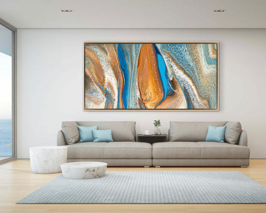 Earth's Lure | Extra Large Original Abstract Painting 183x91.5cm by Angela Roskell