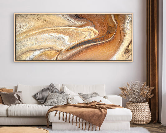 Desert Veil | Extra Large Original Abstract Painting 152x61.5cm by Aussie Artist Angela Roskell