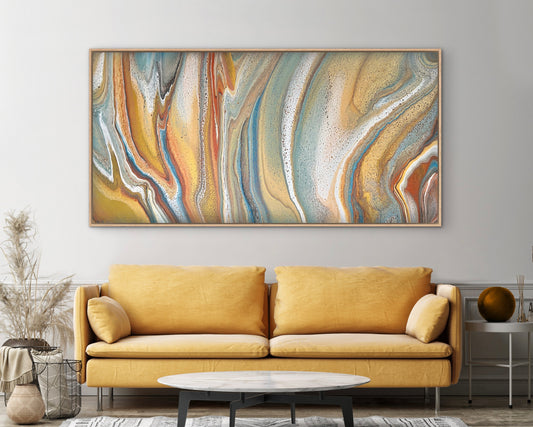 Earth's Currents | Extra Large Original Abstract Painting 183x91.5cm by Angela Roskell
