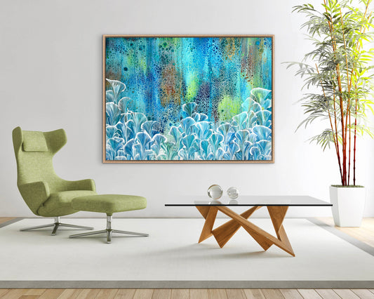 Drifting Valley | Large Original Abstract Floral Painting 122x91.5cm by Australian Artist Angela Roskell