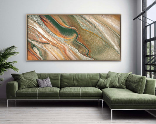 Nature's Passage | Extra Large Original Abstract Painting 183x91.5cm by Angela Roskell