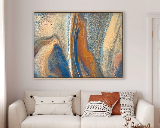Mineral Drift | Large Original Abstract Acrylic Painting 122x91.5cm by Australian Artist Angela Roskell