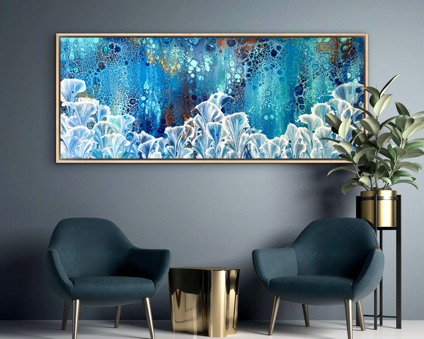 Bloom Valley | 152x61.5cm Extra Large Original Abstract Floral Painting