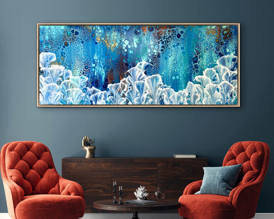 Bloom Valley | 152x61.5cm Extra Large Original Abstract Floral Painting