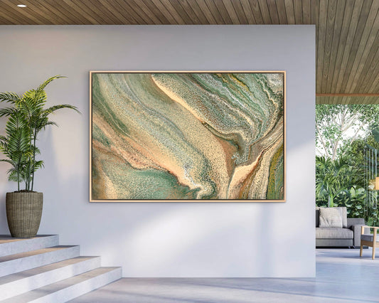 Nature's Veil | Extra Large Original Abstract Painting 152x101.5cm by Angela Roskell