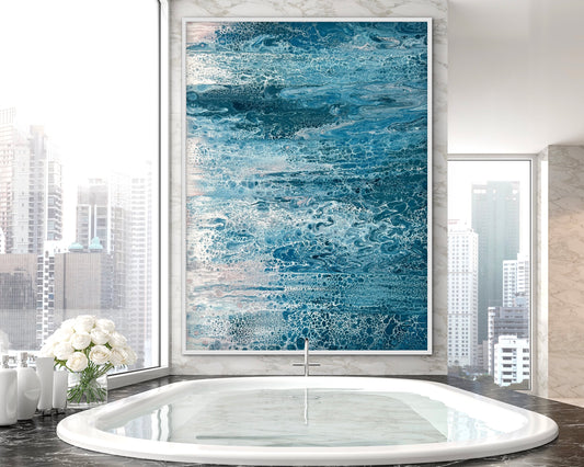 Gently Drifts | Large Original Abstract Acrylic Painting 122x91.5cm by Angela Roskell