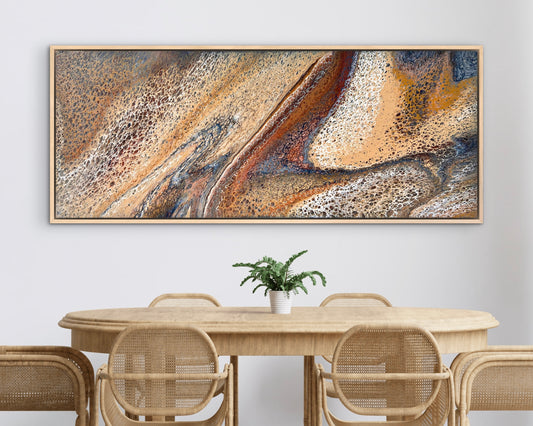 Burnished Earth | Extra Large Original Abstract Painting 152x61.5cm by Angela Roskell