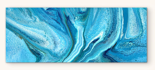Living Tide | 152x61.5cm Original Abstract Painting by Angela Roskell