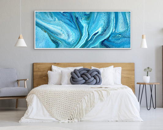 Living Tide | 152x61.5cm Original Abstract Painting by Angela Roskell